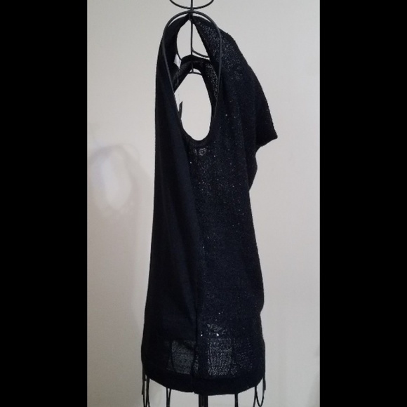 Ann Taylor Loft Black Sequin Tank Top NWT - Picture 3 of 6